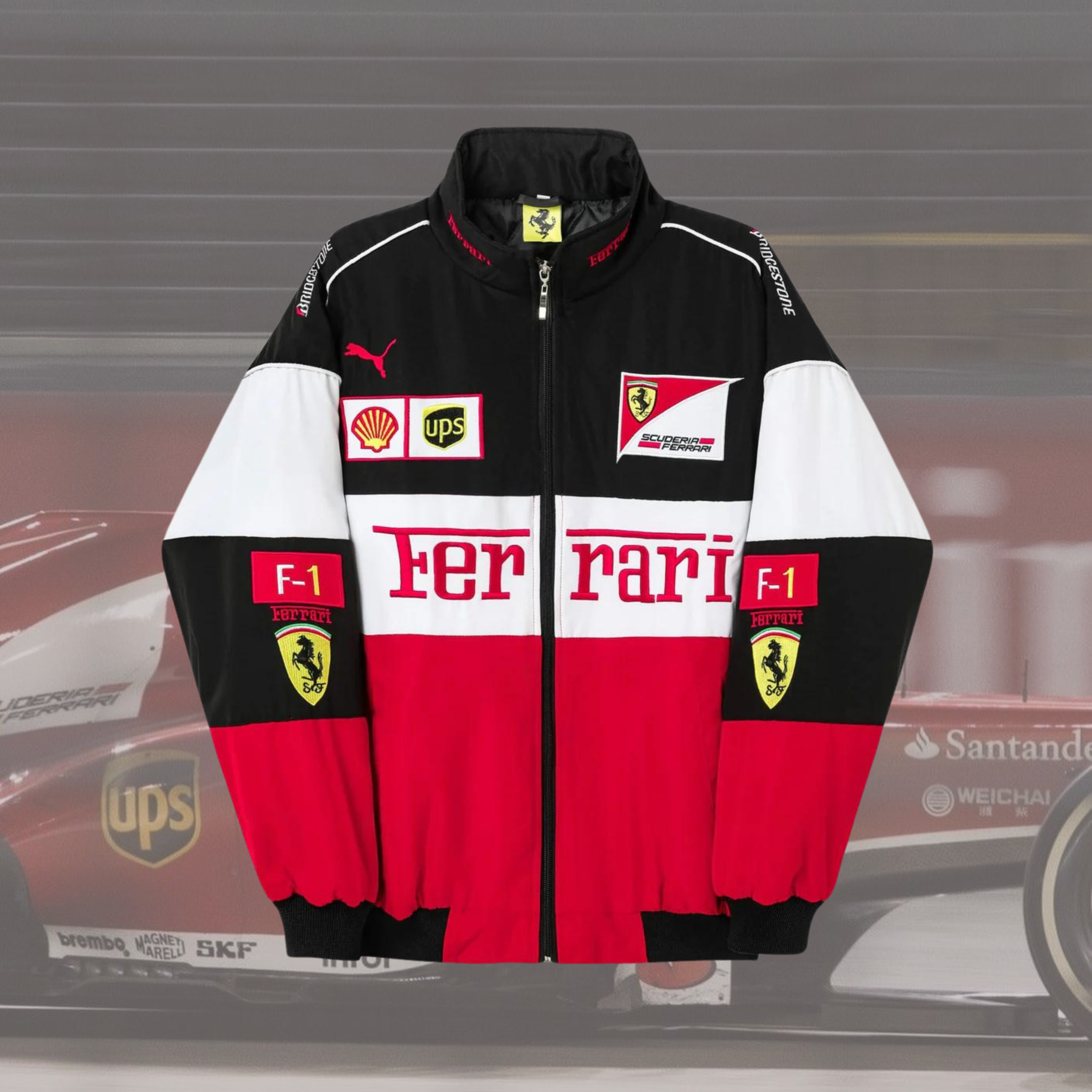 FERRARI F1 Vintage White Jacket